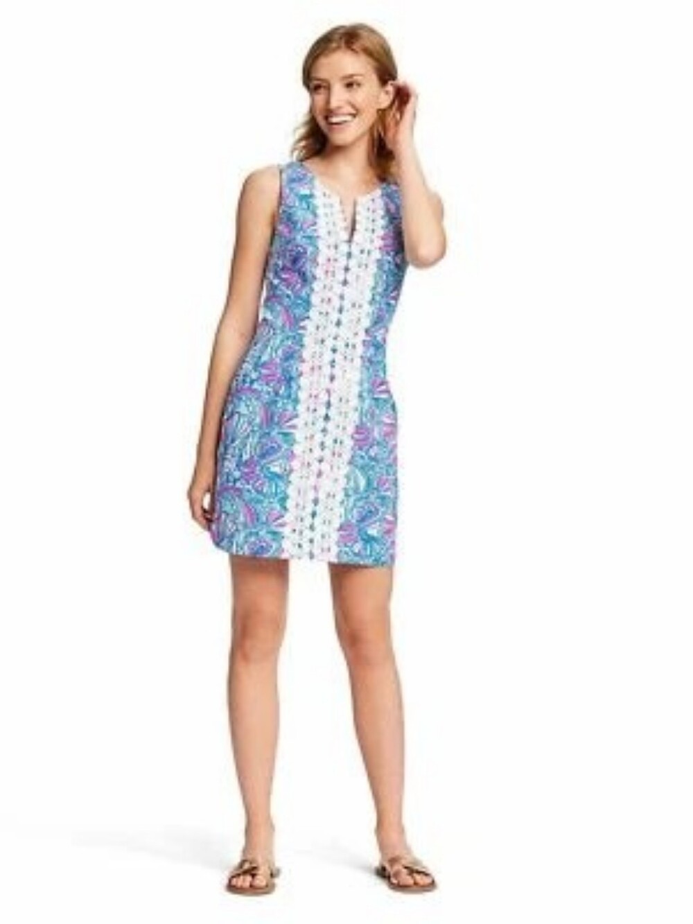 Lilly Pulitzer for Target "My Fans" Sleeveless Shift Dress size 22W